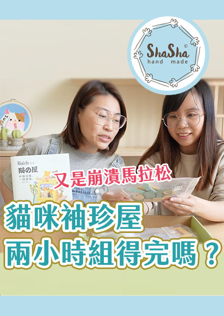 【莎莎瘋手作】又是崩潰馬拉松！貓咪袖珍屋兩小時組得完嗎？feat.好味小姐