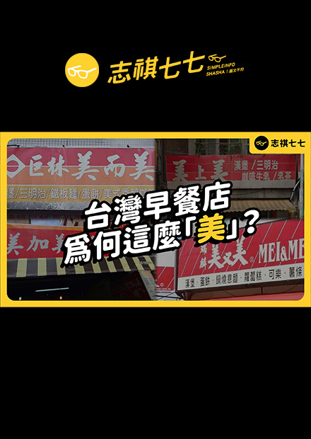 美而美、美又美，還有早安美芝城！台灣早餐店到底是要多「美」？！ ｜志祺七七